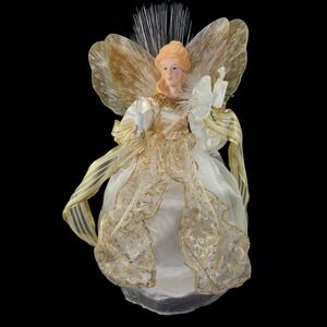 Angel Christmas Tree Topper Fiber Optic Color Changing Light Decor Indoor Video